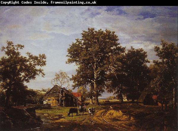Theodore Fourmois Landscape with farm